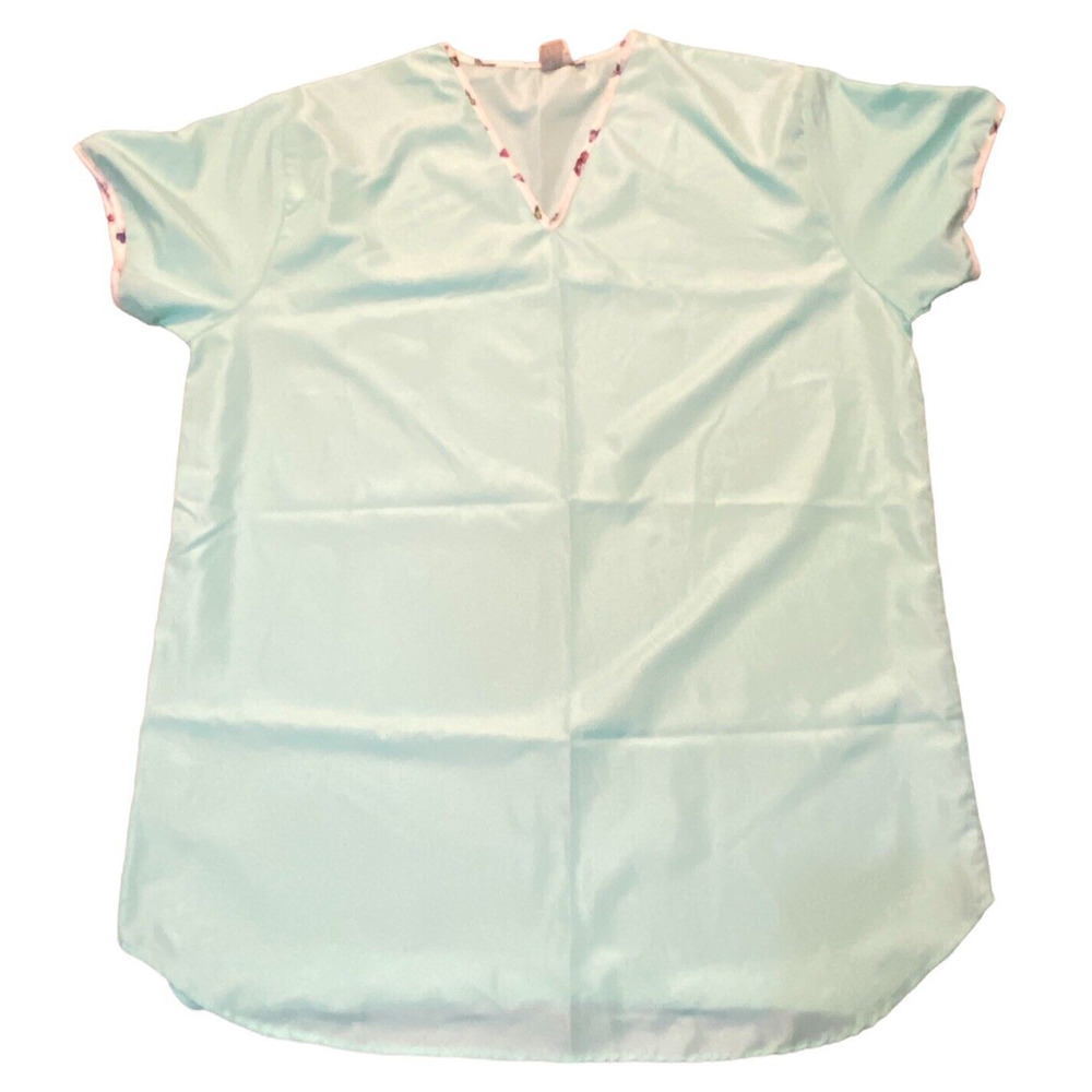 Gold Coast‎ 2X Womens Sleep Shirt Night Dress Silky Feel Pajamas Short Sleeves